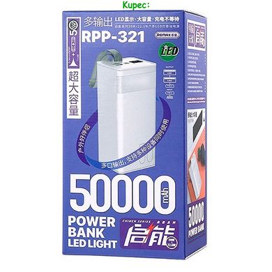 Power bank REMAX RPP-321 20W+22.5W PD+QC (50000mAh) белый