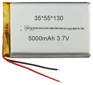 Літій-полімерний акумулятор 3555130 (5000mAh Li-Pol 3.7V) 2 дроти