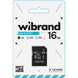 Карта пам&rsquo;яті MicroSD 16Gb Wibrand class 10 (U1) + SD-adapter