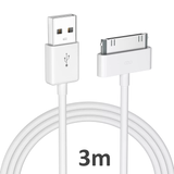 Кабель 30 Pin для Apple 3m технічне пакування (White)
