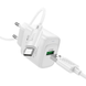 Зарядний пристрій HOCO C140A - 1USB QC3.0 18W + Кабель Type-C (White)