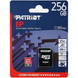 Карта памяти MicroSD 256Gb Patriot EP Series A1 V30 (U3) R100 W80 + SD-adapter