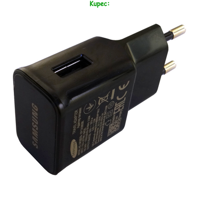 Зарядний пристрій ETA-U90EWE для Samsung - 1USB 2.4A QC 2.0 (Black)