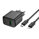 Зарядний пристрій HOCO CS23A - 1USB QC3.0 + 1PD 30W + Кабелем Type-C to Lightning (Black)