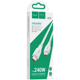 Кабель PD Type-C to Type-C HOCO X93 Force 240W 1m (White)