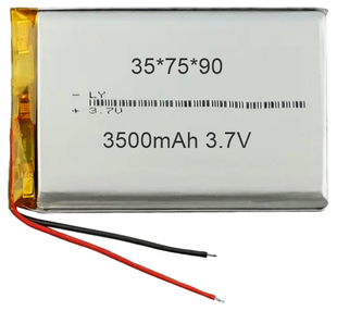 Литий-полимерный аккумулятор 357590 (3500mAh Li-Pol 3.7V) 2 проводка