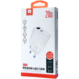 Зарядний пристрій WUW C204 - 1USB + 1USB-C PD (White)