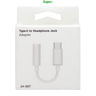 Аудио-переходник J007 Type-C to AUX (White)