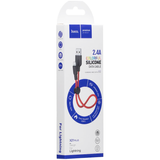 Кабель Lightning HOCO X21 Plus Silicone 0.25m (Red-Black)