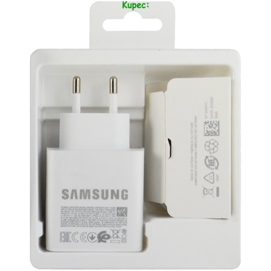 Зарядное устройство 35W - 1USB + 1PD для Samsung + Кабель Type-C to Type-C (White)