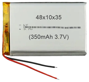 Літій-полімерний акумулятор 481035 (350mAh Li-Pol 3.7V) 2 дроти
