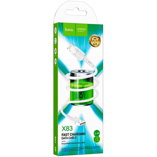 Кабель Lightning HOCO X83 Victory 1m (White)