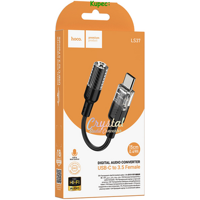 Аудио-переходник Hoco LS37 Type-C to AUX (Black)