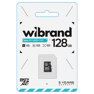 Карта пам&rsquo;яті MicroSD 128Gb Wibrand class 10 (U1)