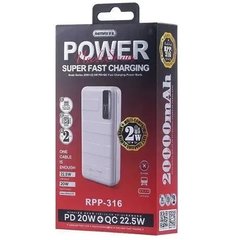 Power bank REMAX RPP-316 20W+22.5W PD+QC (20000mAh) белый