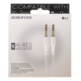 Кабель AUX 3.5 mm Borofone BL1 1m (White)