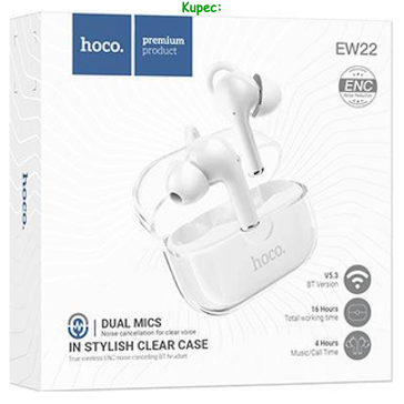 Навушники бездротові Hoco TWS EW22 (White)