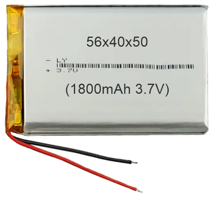 Літій-полімерний акумулятор 564050 (1800mAh Li-Pol 3.7V) 2 дроти