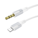 Кабель AUX 3.5 mm - Lightning Borofone BL19 1m (White)