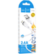 Кабель Lightning HOCO X109 Energy Silicone 1m (White)