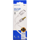 Кабель AUX 3.5 mm - Type-C Borofone BL19 1m (White)