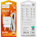Зарядний пристрій HOCO C106A - 1USB 2.1A 10.5W + Кабель Micro (White)
