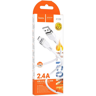 Кабель Micro USB HOCO X109 Energy Silicone 1m (White)