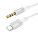 Кабель AUX 3.5 mm - Type-C Borofone BL19 1m (White)