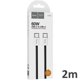Кабель PD Type-C to Type-C HOCO X104 Source 60W 2m (Black)