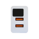 Зарядний пристрій LCD + 2 USB 3,1A (White)