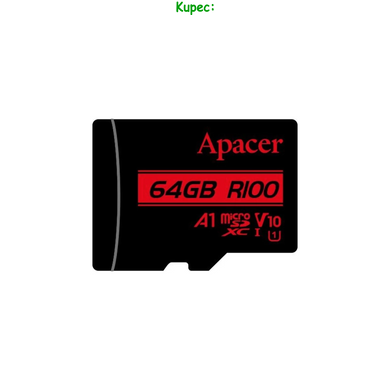 Карта памяти MicroSD 64Gb Apacer A1 V10 (U1) R100