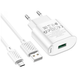 Зарядний пристрій HOCO C109A - 1USB QC3.0 18W + Кабель Micro (White)