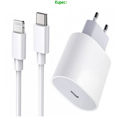 Зарядний пристрій 25W - PD USB-C для Apple + Кабель Type-C to Lightning (White)