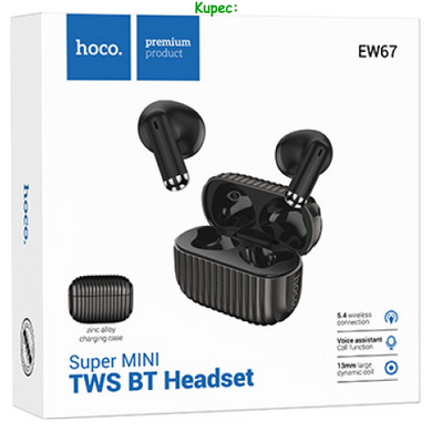 Навушники бездротові Hoco TWS EW67 (Black)