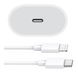 Зарядний пристрій 25W - PD USB-C для Apple + Кабель Type-C to Lightning (White)