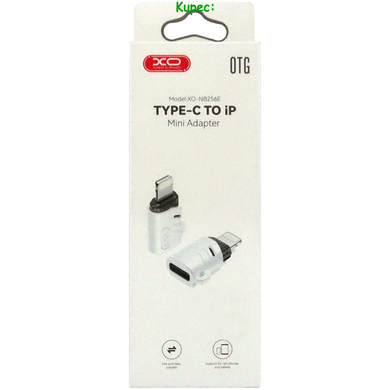 Перехідник OTG XO NB256E Lightning to Type-C (White)
