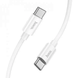 Кабель PD Type-C to Type-C HOCO X87 Magic Silisone 60W 1m (White)