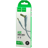 Кабель AUX 3.5 mm HOCO UPA14 боковой 1m (Gray)