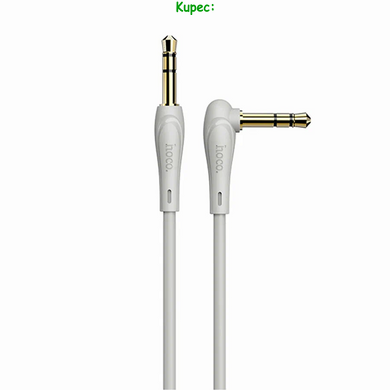 Кабель AUX 3.5 mm HOCO UPA14 боковой 1m (Gray)